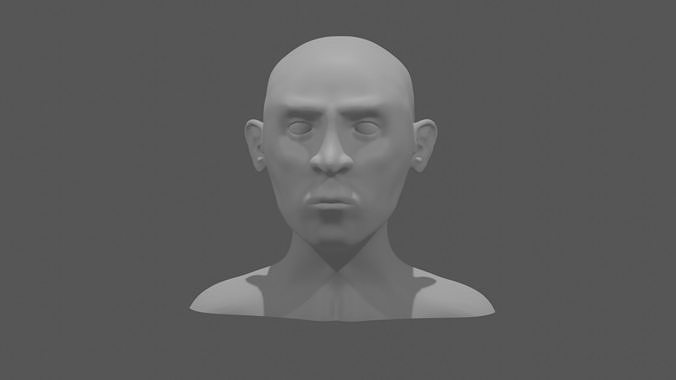 Basic Male Face 3D print model