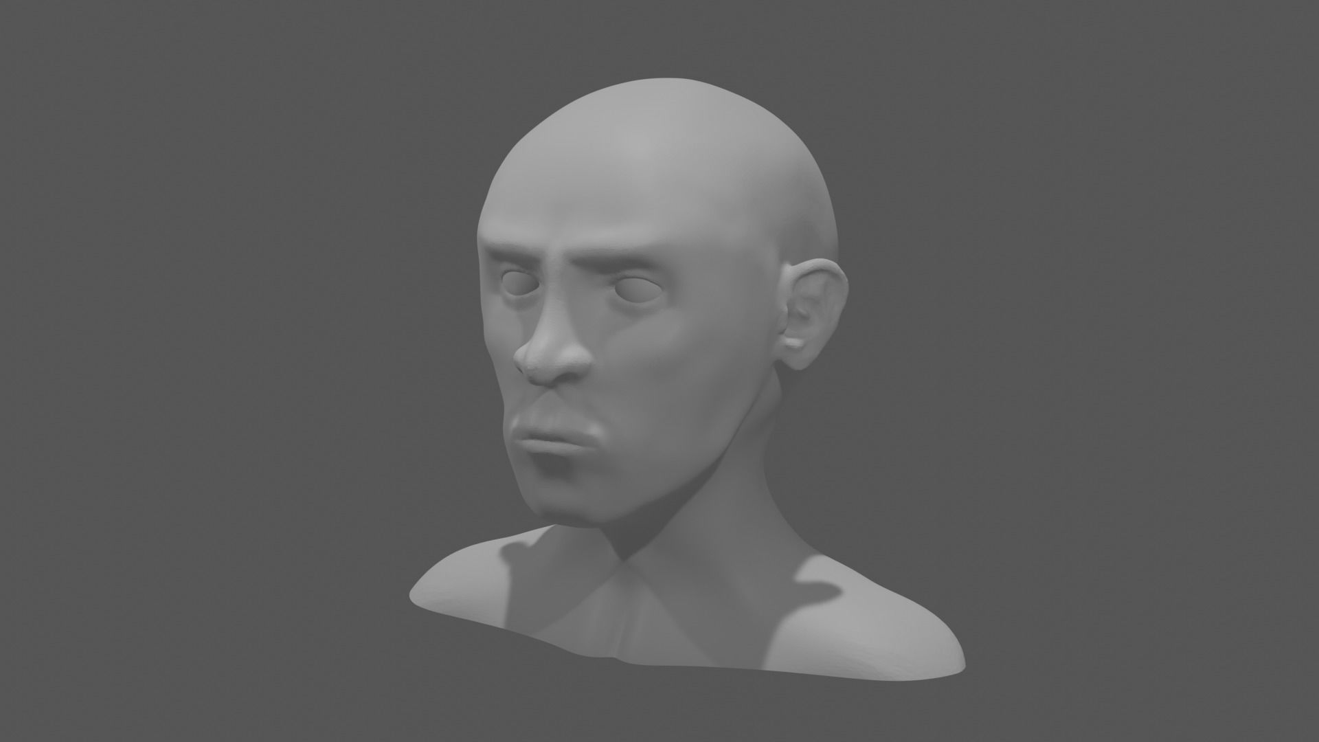 Basic Male Face 3D print model_2