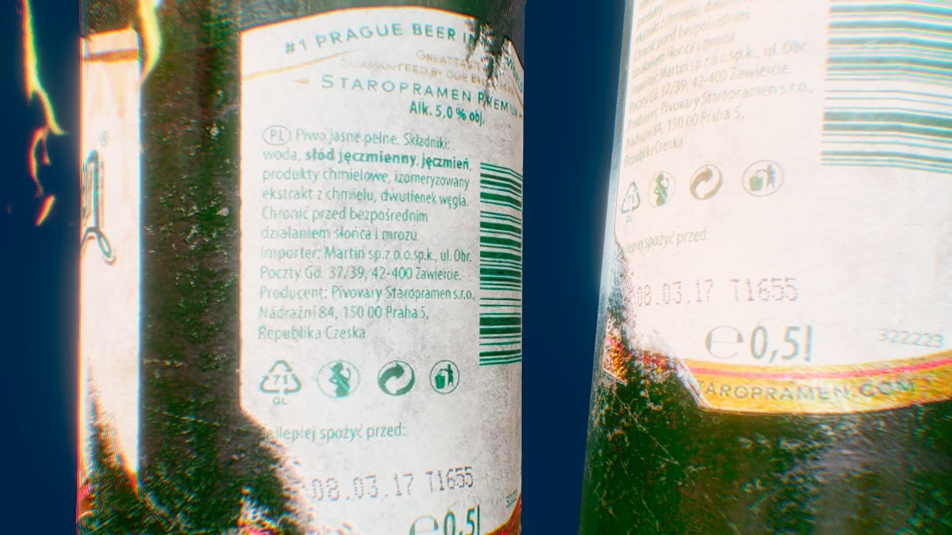 Molotov cocktail Low-poly 3D model_6