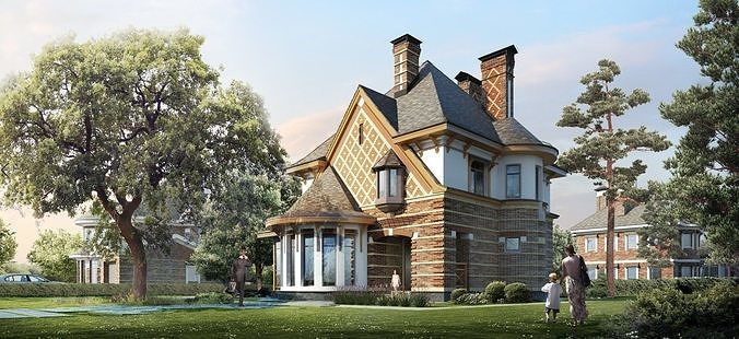 Brik villa 3D model