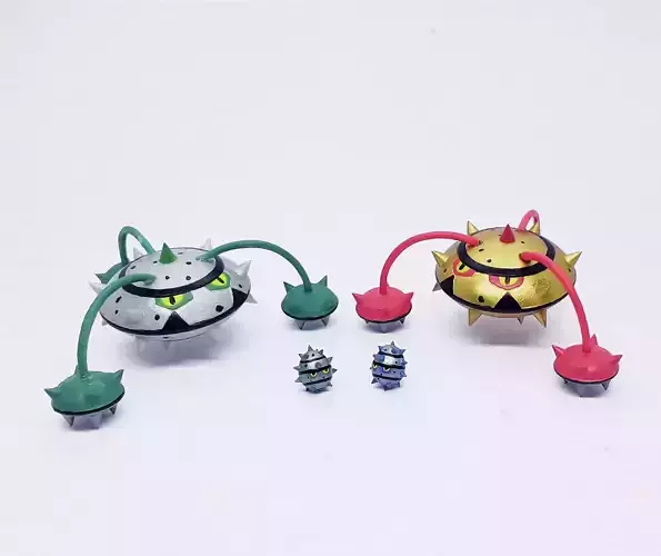 Pokemon Ferroseed and Ferrothorn