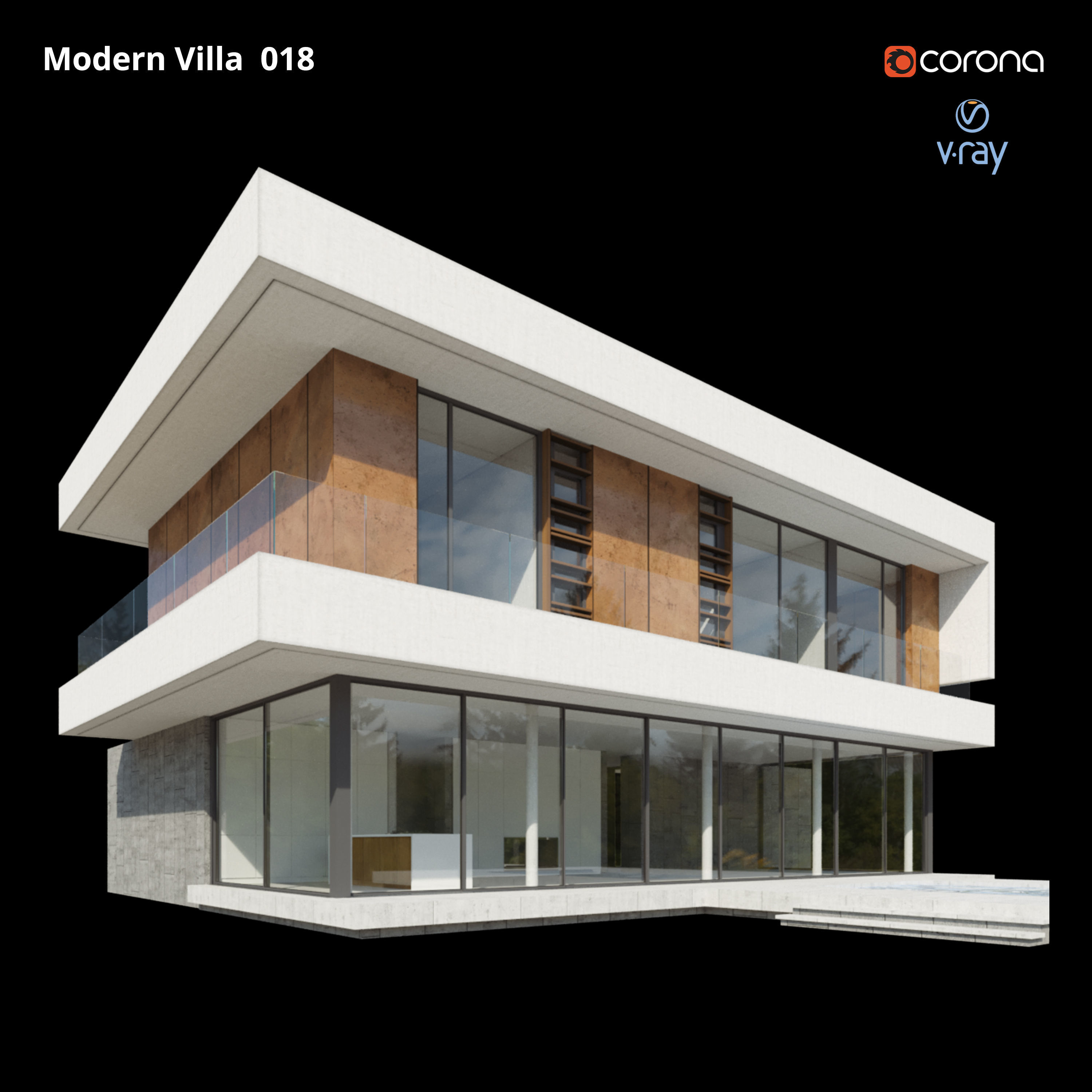Modern Villa Design 018 3D model_3