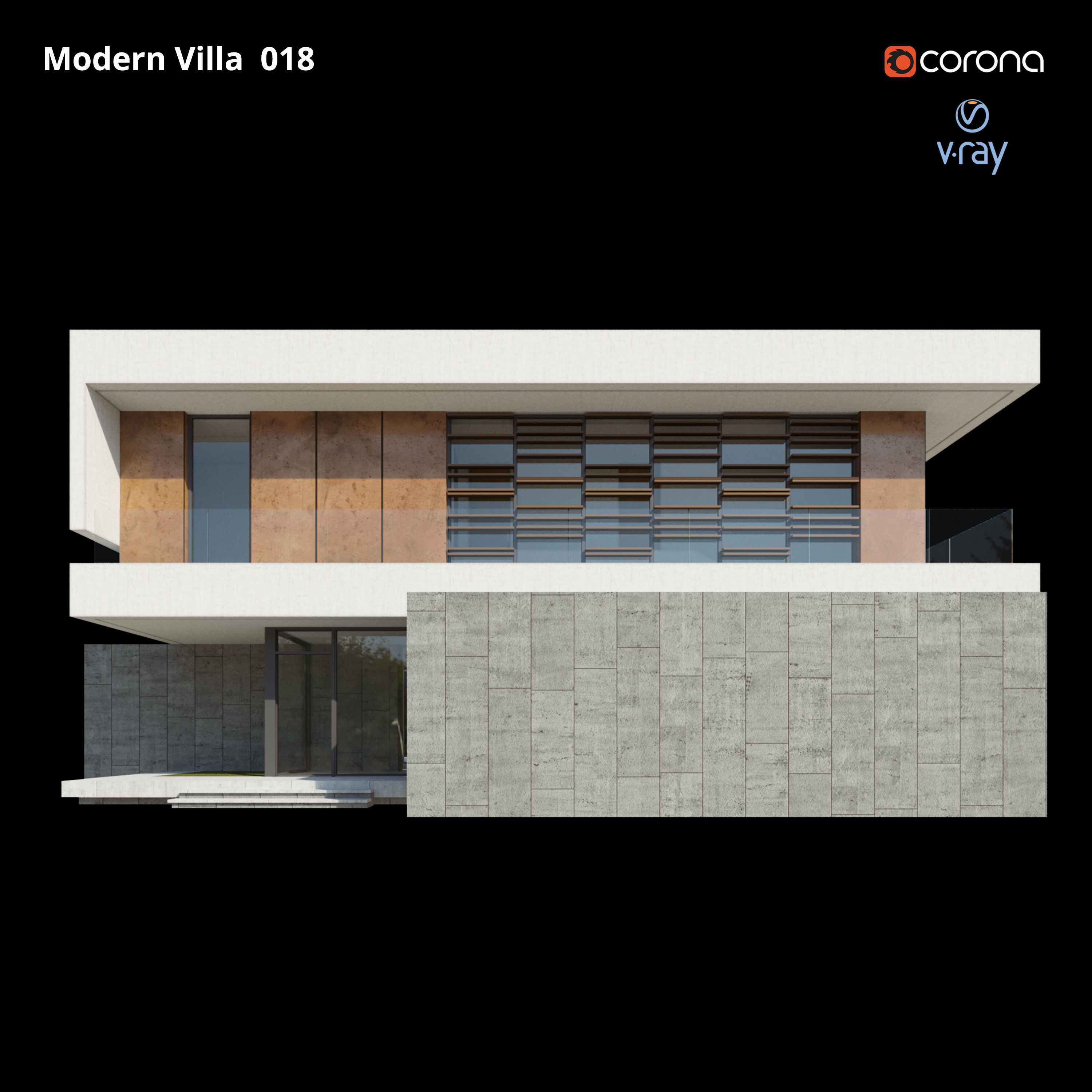 Modern Villa Design 018 3D model_2