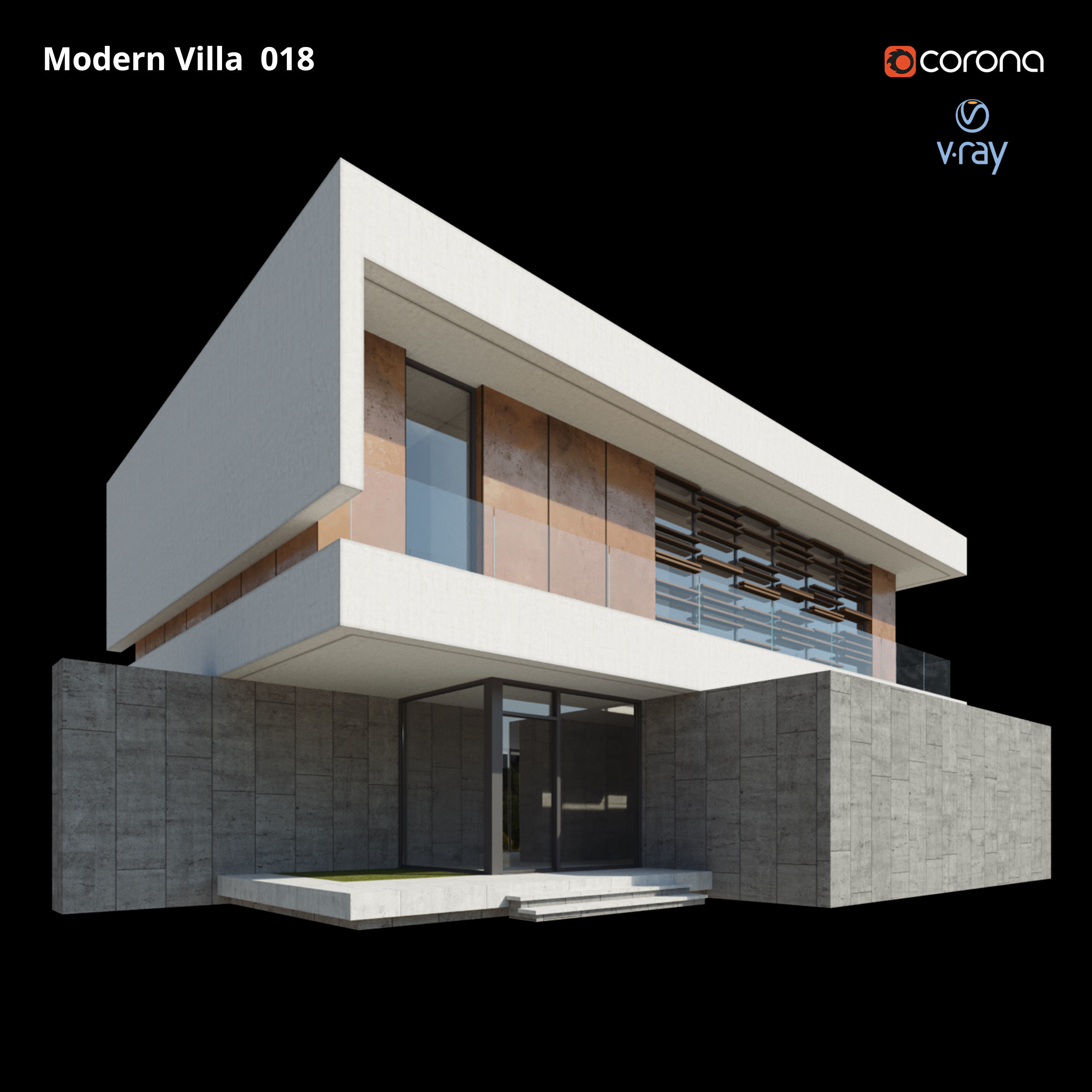 Modern Villa Design 018 3D model_1