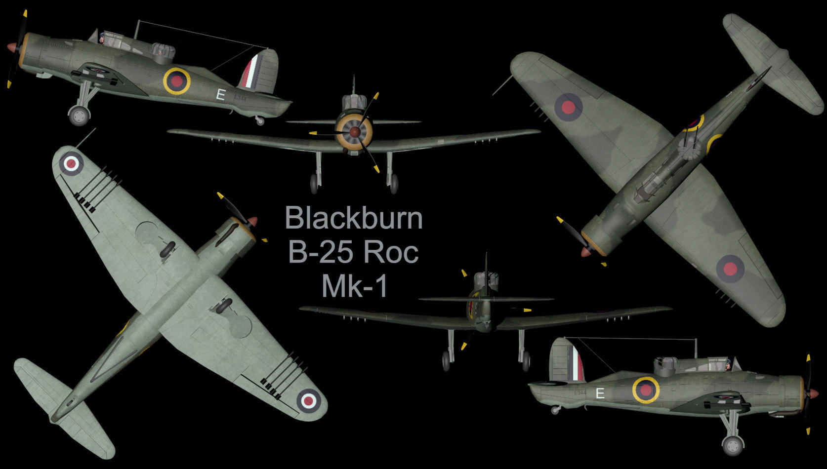 Blackburn B-25 Roc Mk-1 3D model_12