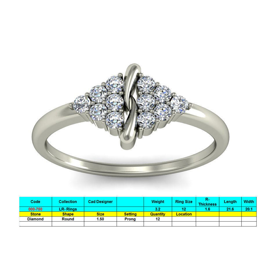 Women ring stl render detail 3D print model_1