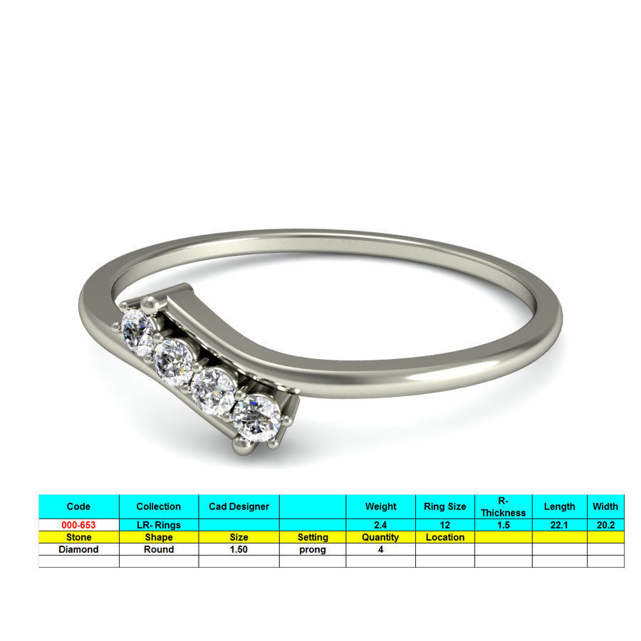 Women ring stl render detail 3D print model_1