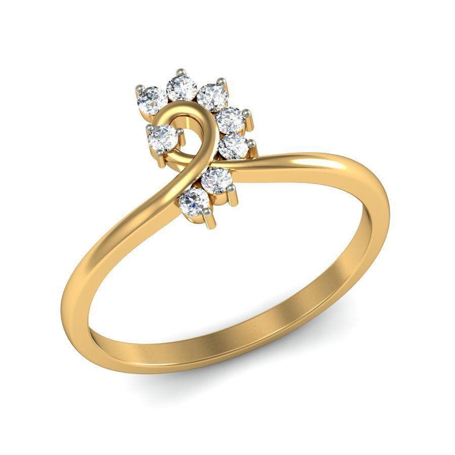 Women ring stl render detail 3D print model_8