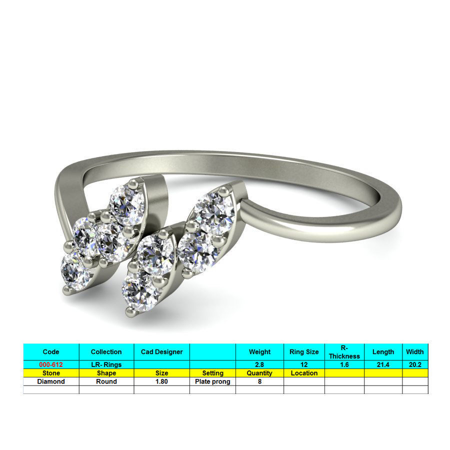 Women ring stl render detail 3D print model_2