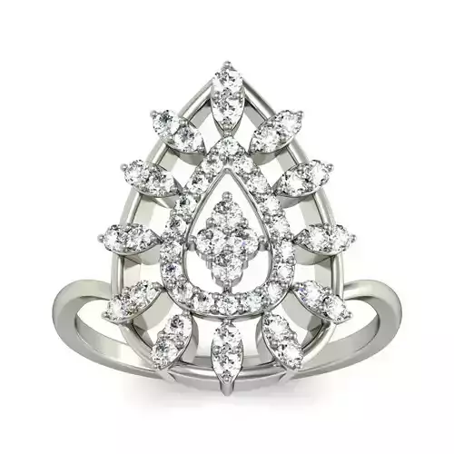 Women ring stl render detail