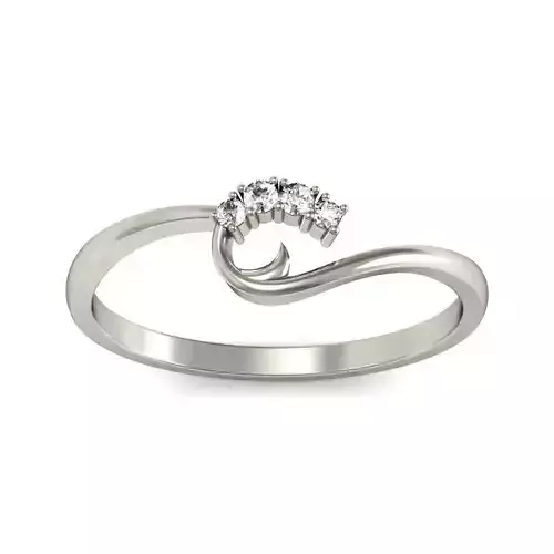 Women ring stl render detail