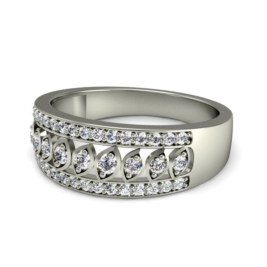 Women ring stl render detail 3D print model_2