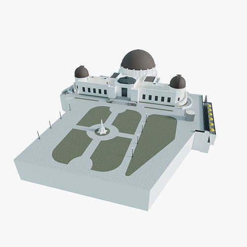 Griffith Observatory Low-poly 3D model
