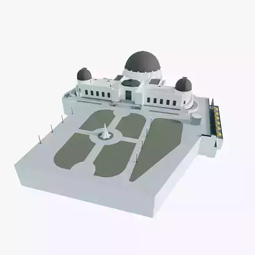 Griffith Observatory Low-poly 3D model