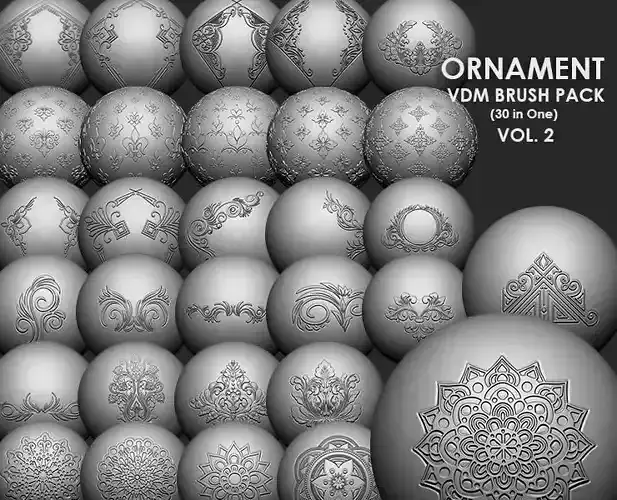 Ornament VDM Brush Pack  Vol2  30 in One 3D model