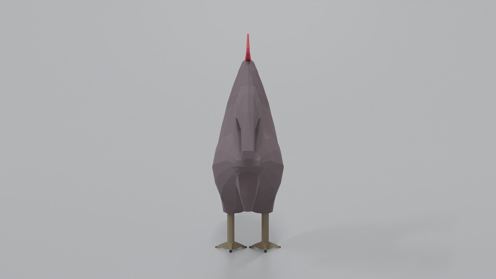 Low Poly Cartoon Rooster Low-poly 3D model_3