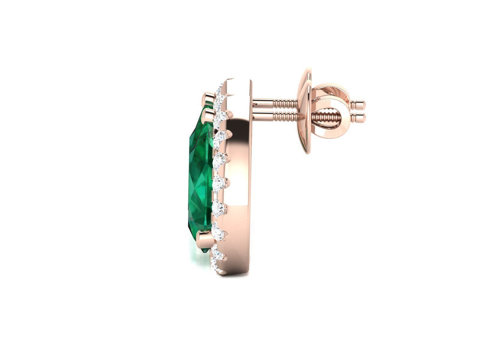 Women earrings 3dm render detail 3D print model_7