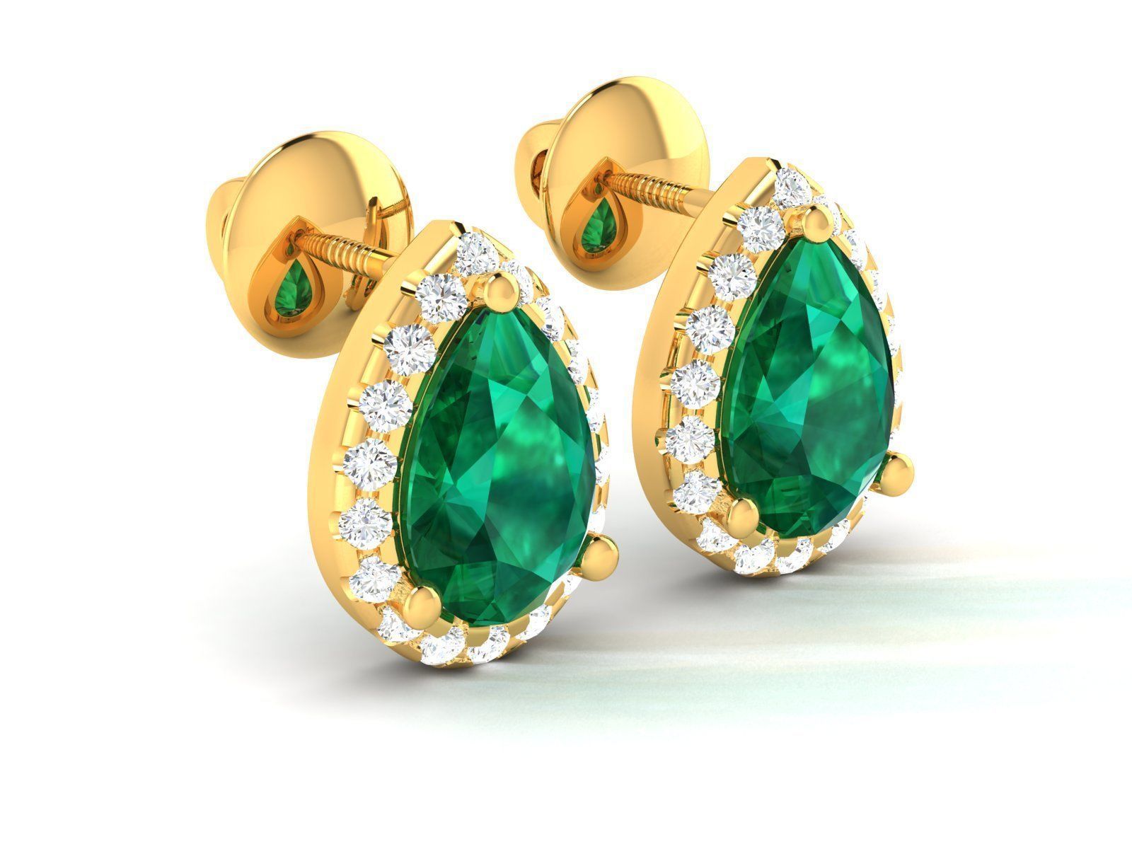 Women earrings 3dm render detail 3D print model_4