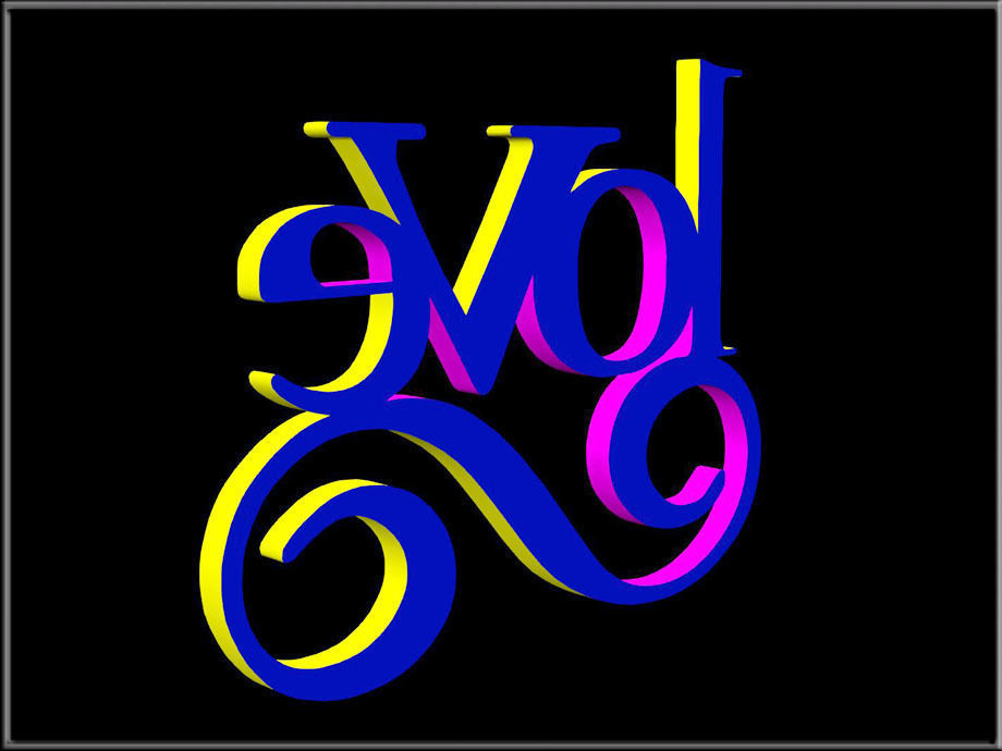 Love swirl Low-poly 3D model_5