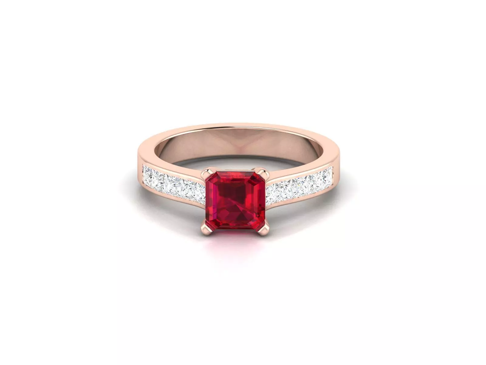 Women solitaire ring 3dm render detail 3D print model