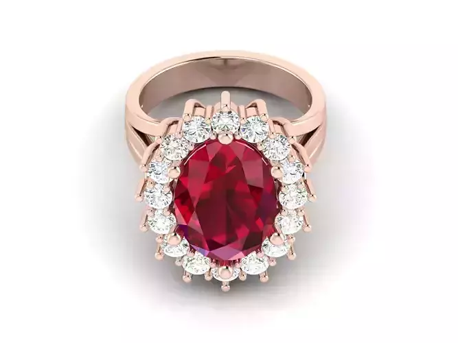 Women solitaire ring 3dm render detail