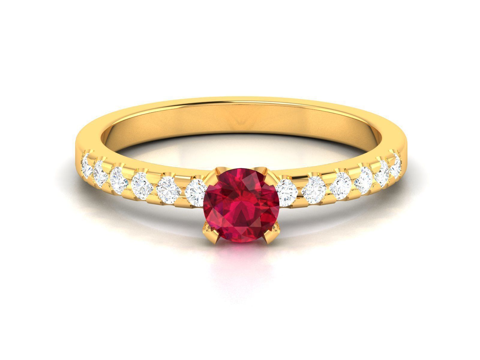 Women solitaire ring 3dm render detail 3D print model_2