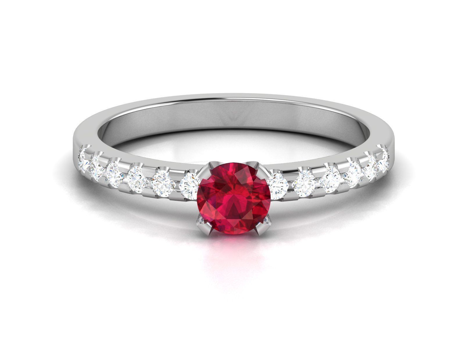 Women solitaire ring 3dm render detail 3D print model_1