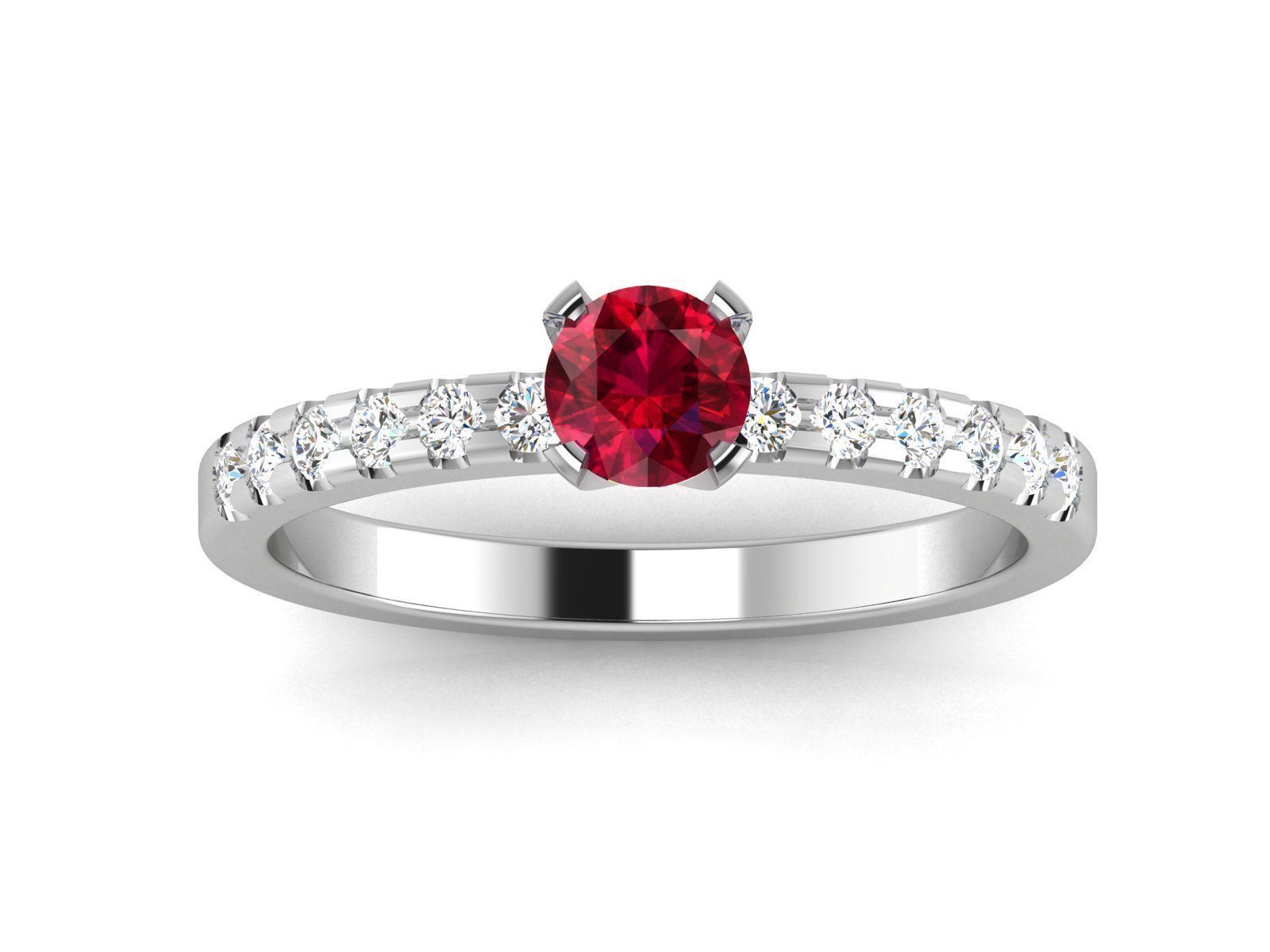 Women solitaire ring 3dm render detail 3D print model_4