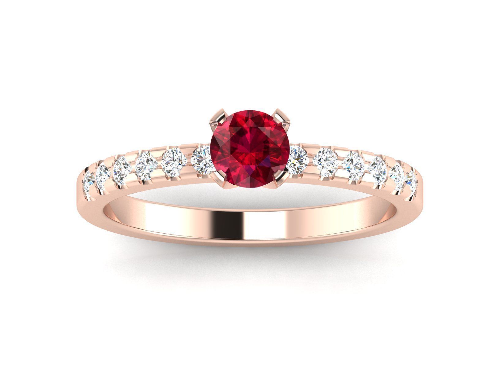 Women solitaire ring 3dm render detail 3D print model_3