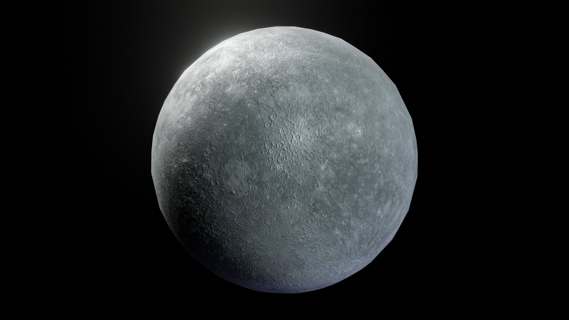 Photorealistic Solar System Moon Included 2k Textures 3D Model Low-poly 3D model_2