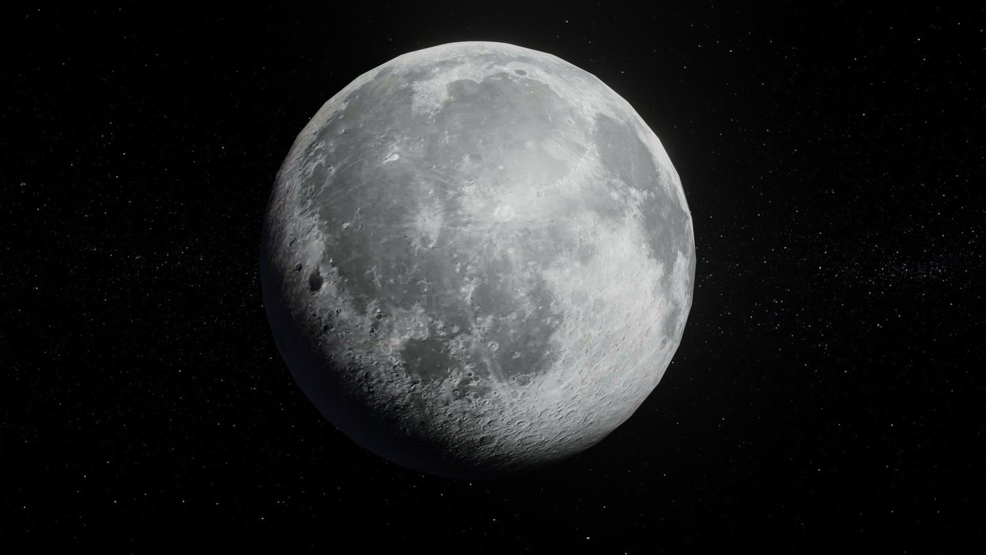 Photorealistic Solar System Moon Included 2k Textures 3D Model Low-poly 3D model_21