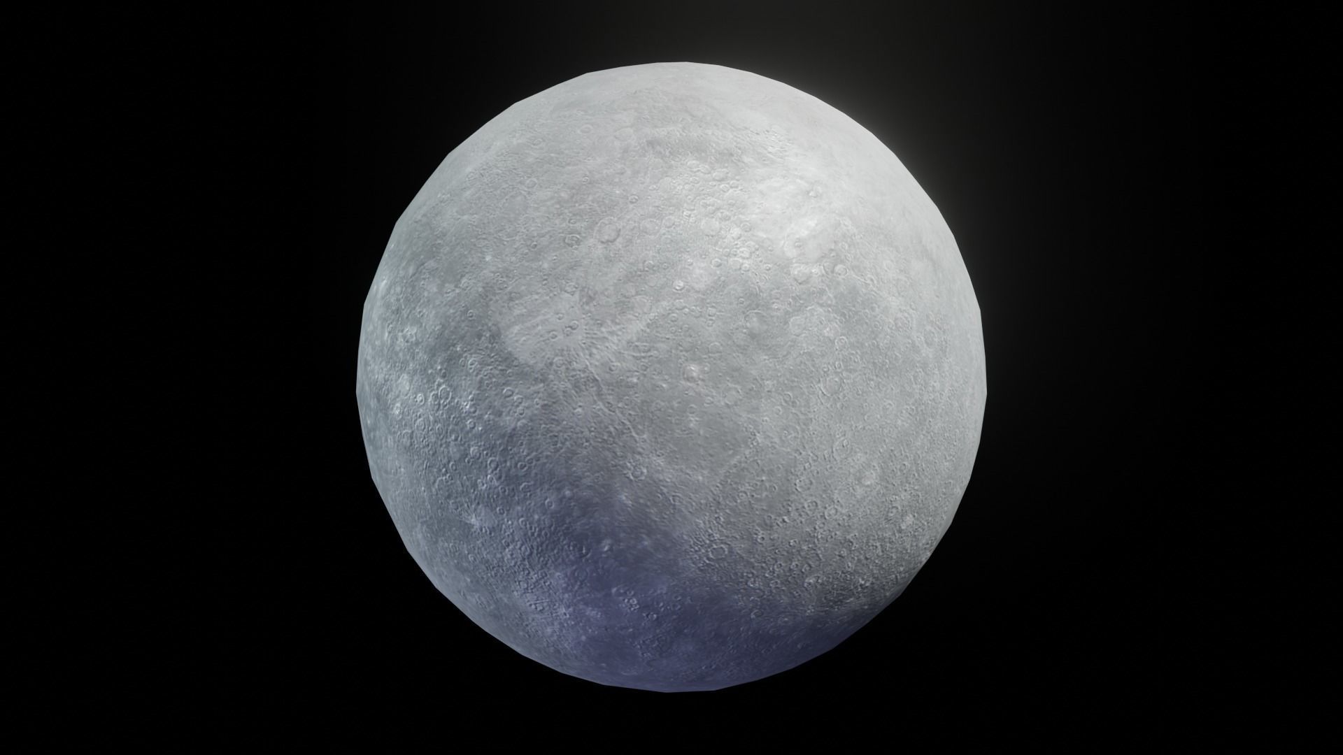 Photorealistic Solar System Moon Included 2k Textures 3D Model Low-poly 3D model_16