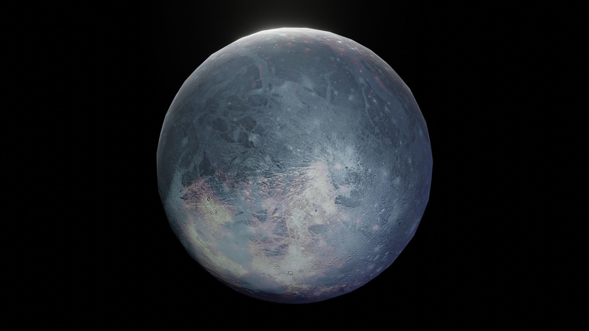 Photorealistic Solar System Moon Included 2k Textures 3D Model Low-poly 3D model_4