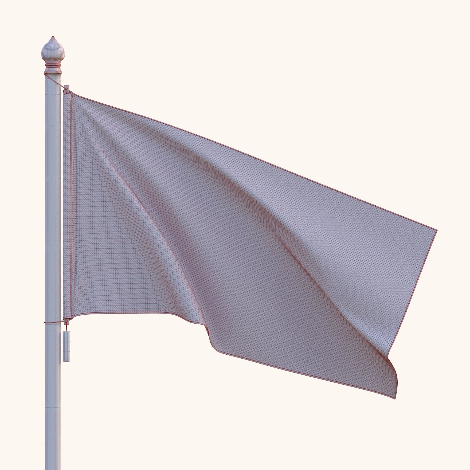 Flagpole Belarus Free 3D model_4