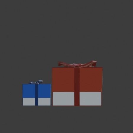 Low Poly Gift Boxes Free low-poly 3D model_3