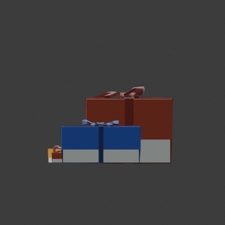 Low Poly Gift Boxes Free low-poly 3D model_2