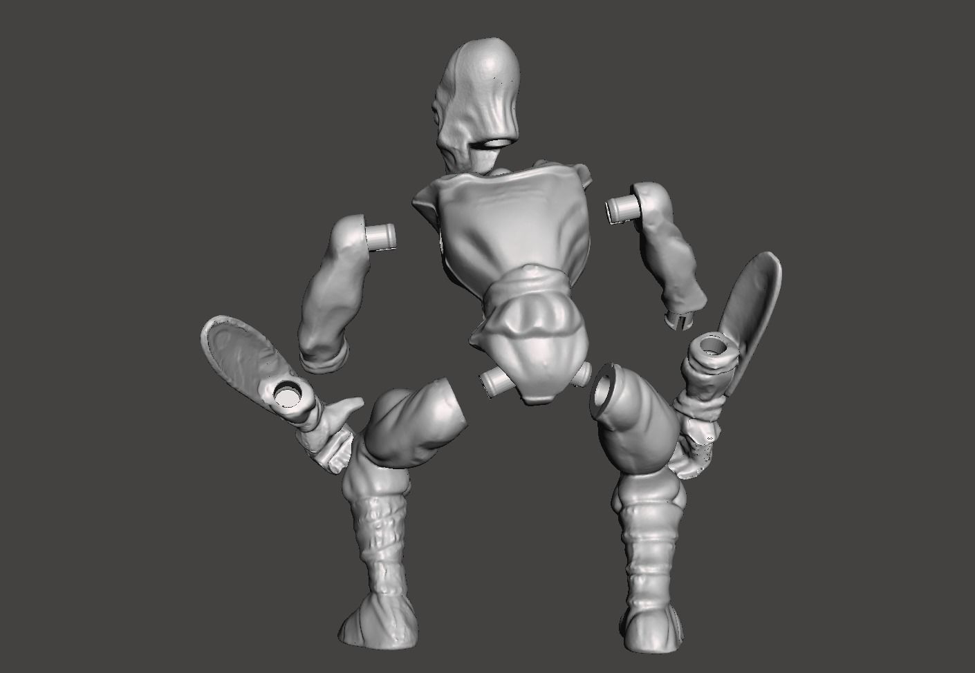 FOOT SOLDIER VINTAGE TEENAGE MUTANT NINJA TURTLES BASIC FIGURE 3D print model_7