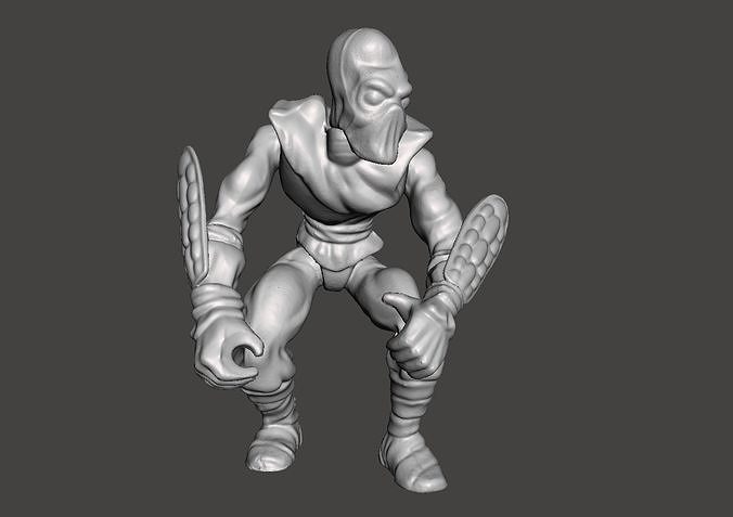 FOOT SOLDIER VINTAGE TEENAGE MUTANT NINJA TURTLES BASIC FIGURE 3D print model