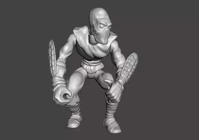 FOOT SOLDIER VINTAGE TEENAGE MUTANT NINJA TURTLES BASIC FIGURE 3D print model