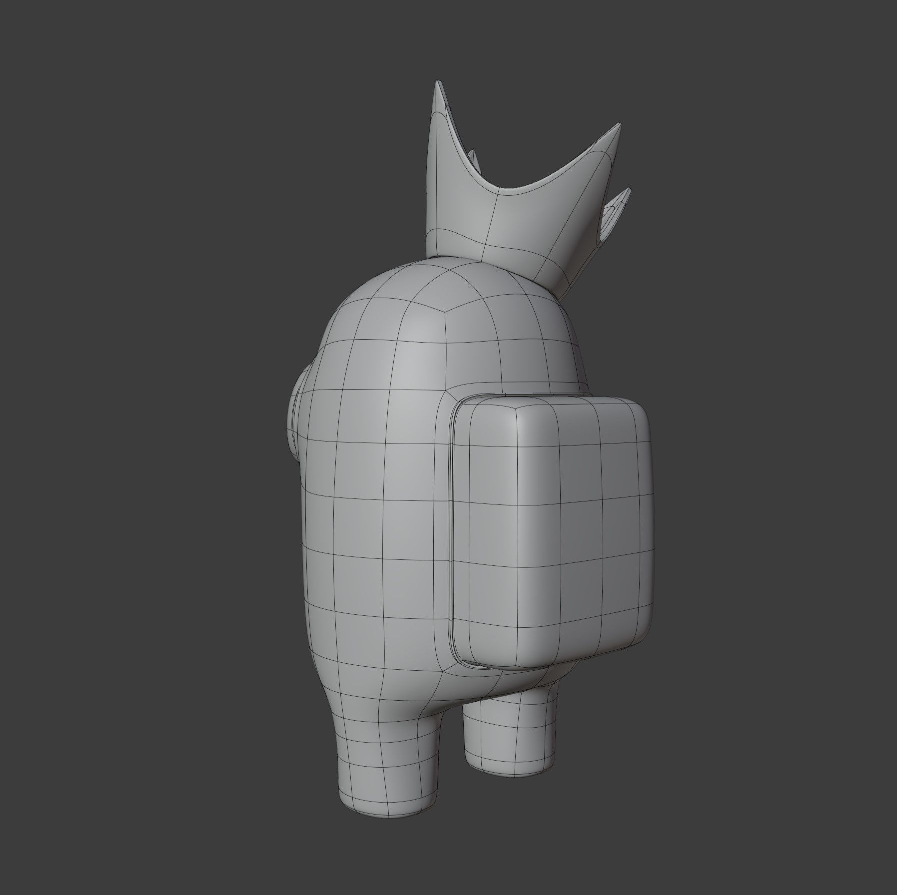 Among Us Crown Character 3D model_12