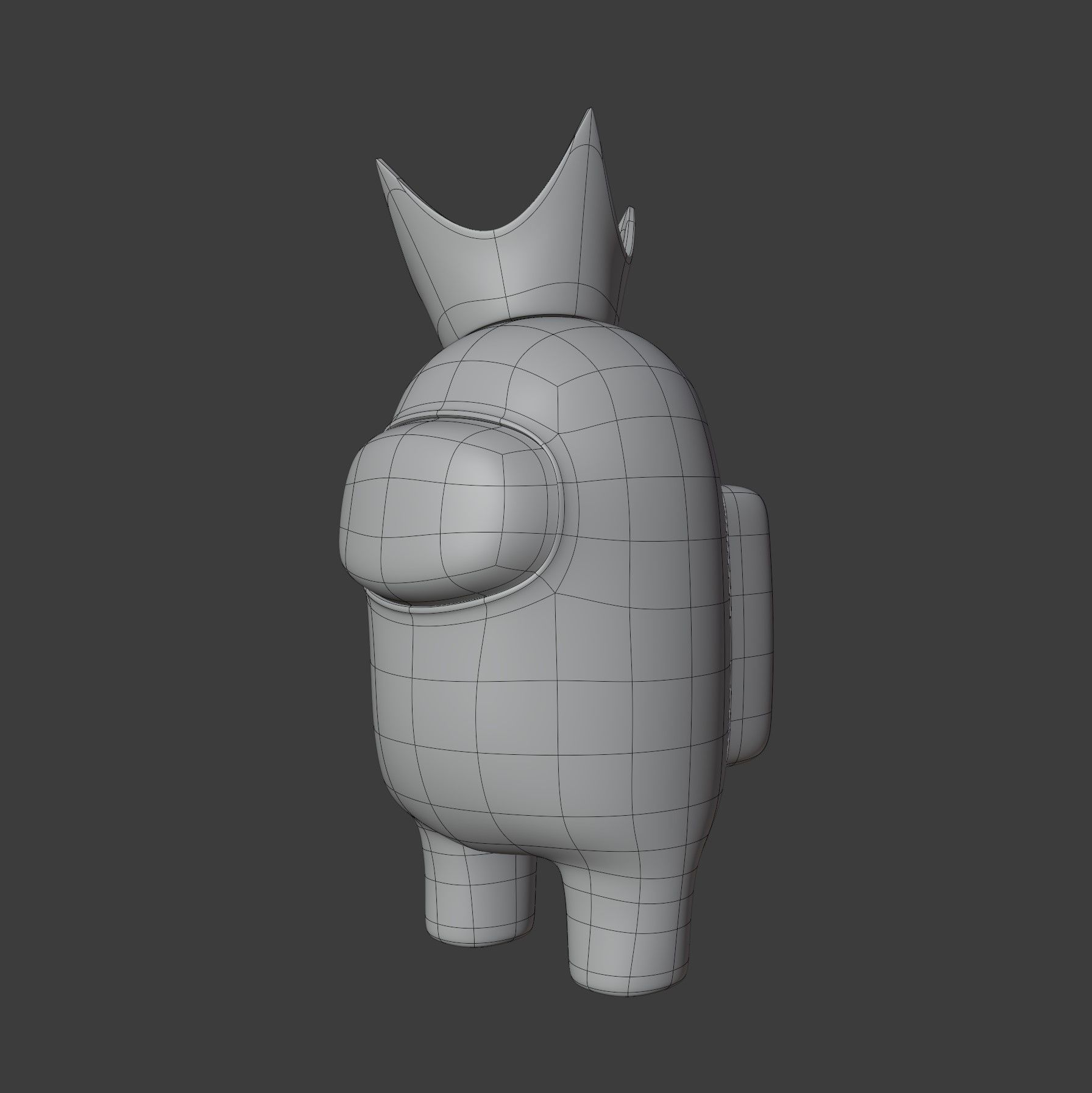 Among Us Crown Character 3D model_10