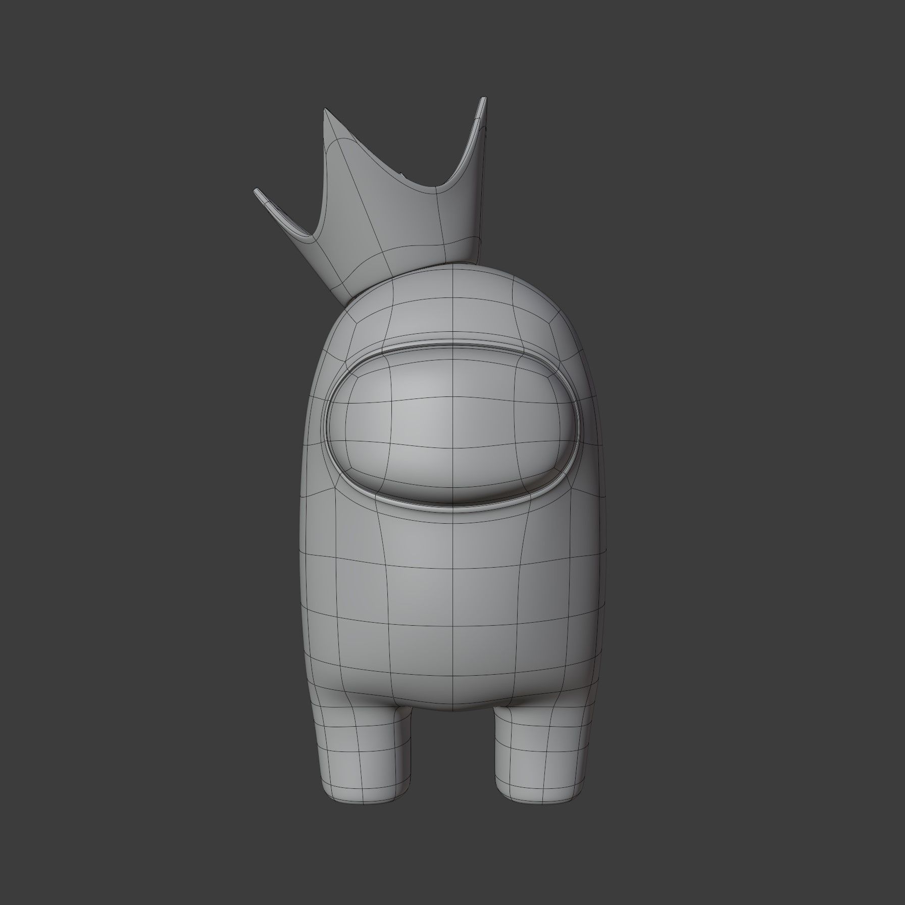 Among Us Crown Character 3D model_9