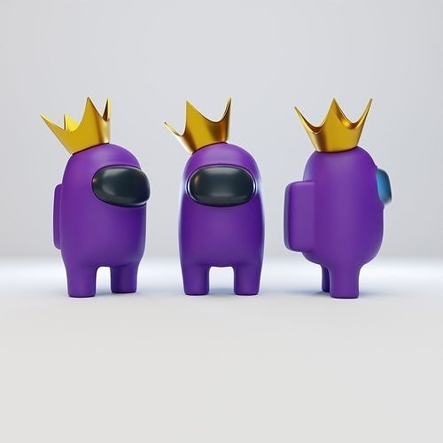 Among Us Crown Character 3D model