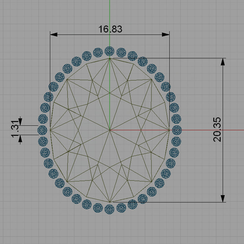 Acquamarine cut Oval and diamond ring 3D print model  AN0244 3D print model_9