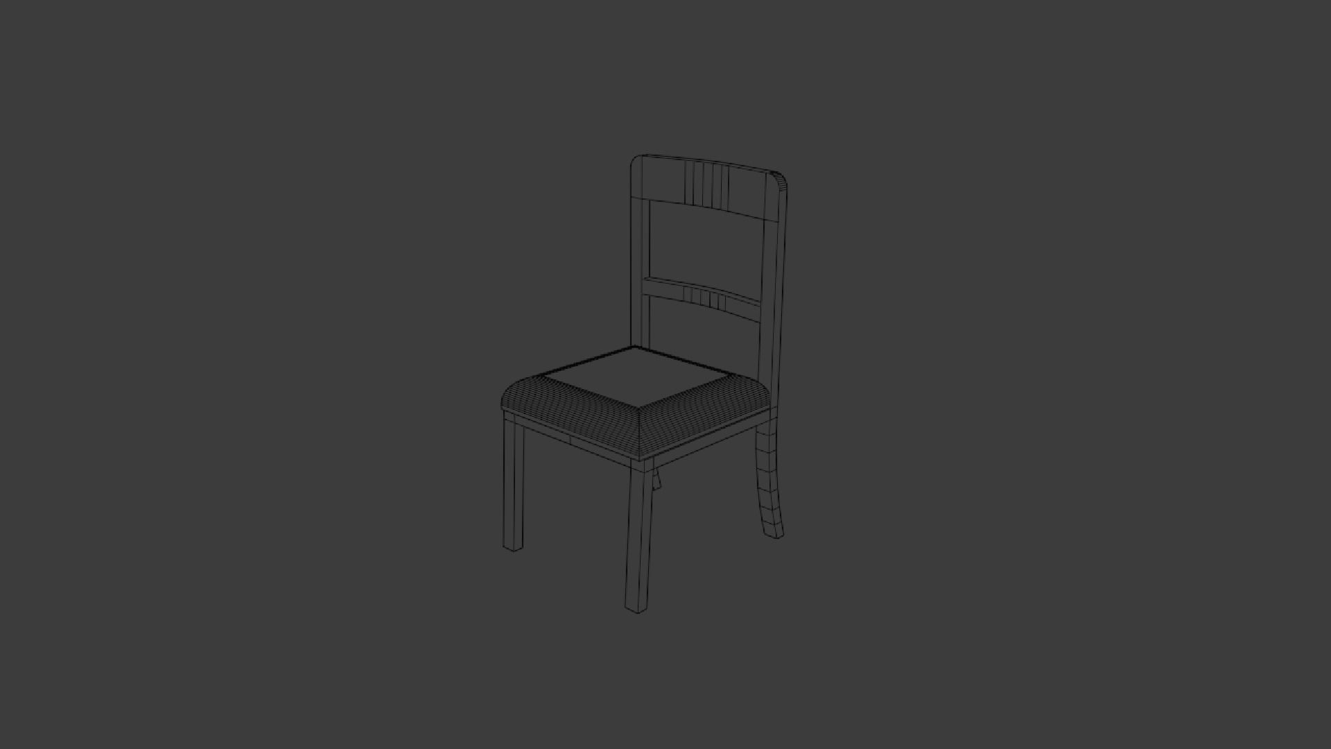 Dining Room Table Set Free 3D model_3