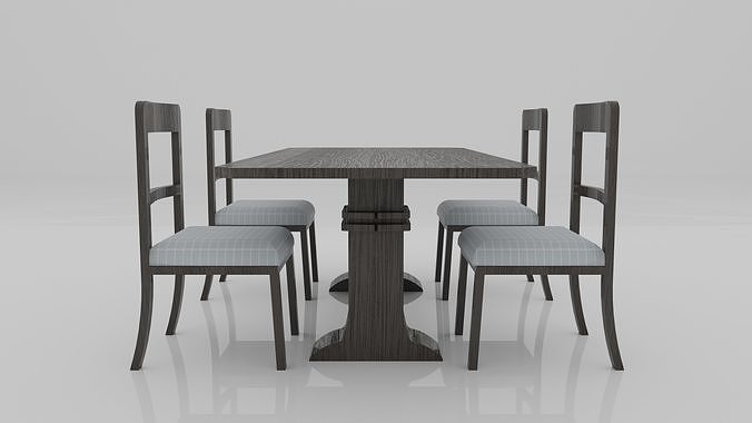 Dining Room Table Set Free 3D model