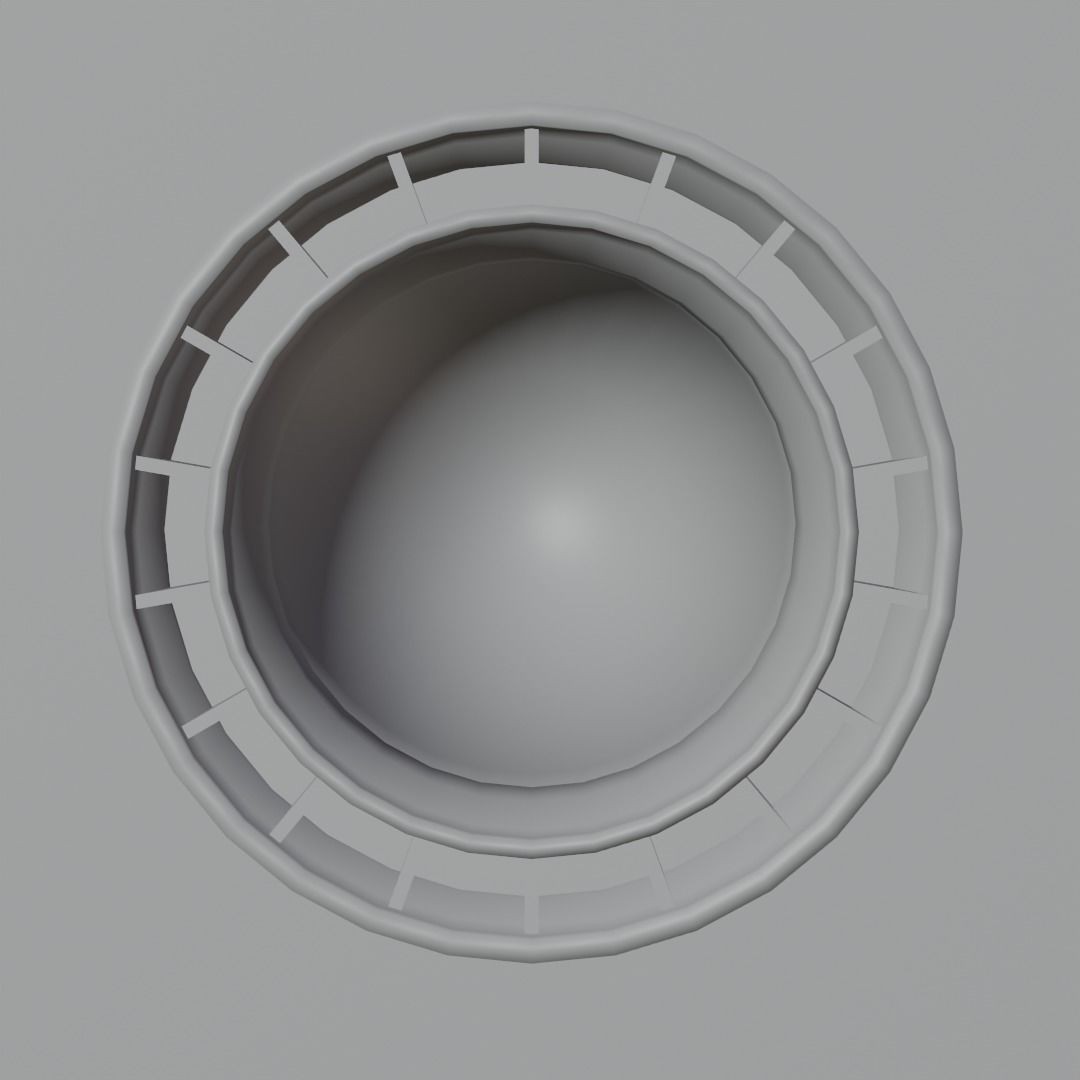 Ice Cream Cone Low-poly 3D model_6