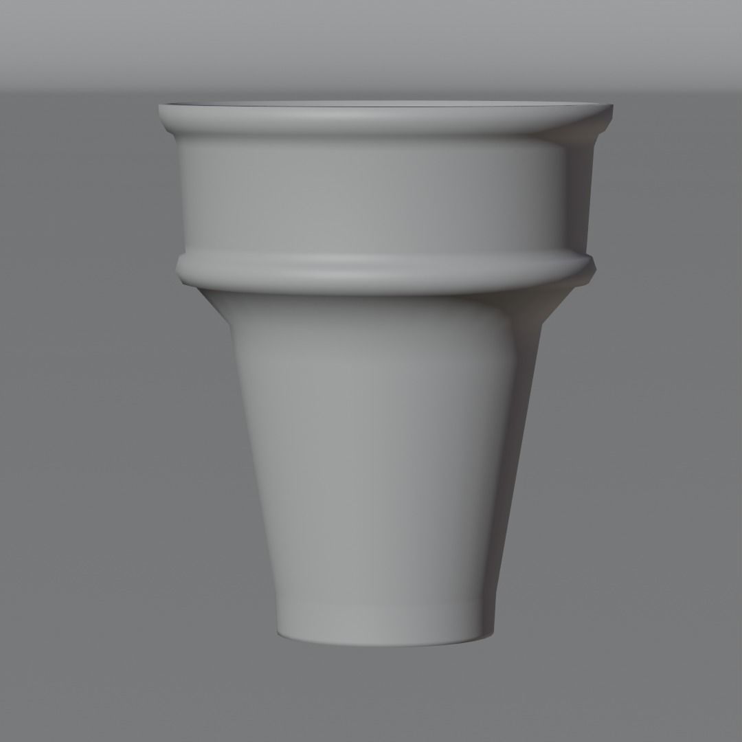 Ice Cream Cone Low-poly 3D model_7
