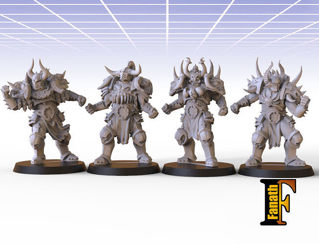Chaos warriors 3D print model