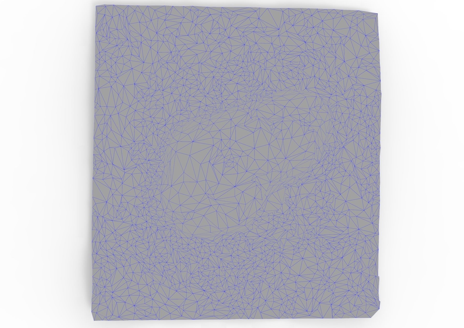 Grassy rock Low-poly 3D model_6